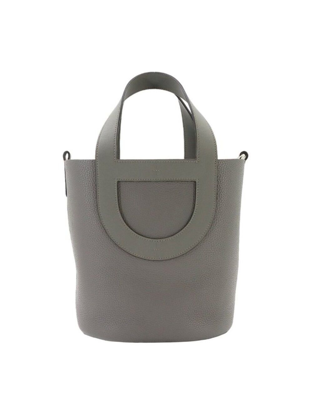 Hermes in the Loop 23 Hand Bag Taurillon Clemence Swift Gris Meyer Silver